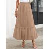 imageANRABESS Maxi Skirts for Women Tulle Long Tiered Elastic High Waisted A Line Flowy Dressy Casual Skirt 2025 Fall TrendyNutmeg