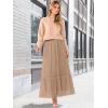 imageANRABESS Maxi Skirts for Women Tulle Long Tiered Elastic High Waisted A Line Flowy Dressy Casual Skirt 2025 Fall TrendyNutmeg