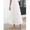 imageANRABESS Maxi Skirts for Women Tulle Long Tiered Elastic High Waisted A Line Flowy Dressy Casual Skirt 2025 Fall TrendyWhite