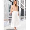 imageANRABESS Maxi Skirts for Women Tulle Long Tiered Elastic High Waisted A Line Flowy Dressy Casual Skirt 2025 Fall TrendyWhite