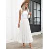 imageANRABESS Maxi Skirts for Women Tulle Long Tiered Elastic High Waisted A Line Flowy Dressy Casual Skirt 2025 Fall TrendyWhite