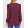 imageANRABESS Shirts for Women Lace Long Sleeve V Neck Tunic Tops Casual Loose Fit Blouses Lightweight Sweaters 2025 Fall ClothesBurgundy