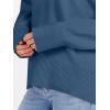 imageANRABESS Sweaters for Women 2025 Fall Long Sleeve Casual Loose Fit Knitted High Low Hem Basic Pullover Sweater TopsDark Blue