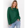 imageANRABESS Sweaters for Women 2025 Fall Long Sleeve Casual Loose Fit Knitted High Low Hem Basic Pullover Sweater TopsForest Green