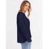 imageANRABESS Sweaters for Women 2025 Fall Long Sleeve Casual Loose Fit Knitted High Low Hem Basic Pullover Sweater TopsNavy Blue