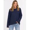imageANRABESS Sweaters for Women 2025 Fall Long Sleeve Casual Loose Fit Knitted High Low Hem Basic Pullover Sweater TopsNavy Blue