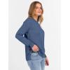 imageANRABESS Sweaters for Women 2025 Fall Long Sleeve Crewneck Knit Casual Loose Side Button Basic Pullover Tops Trendy OutfitsBlue