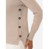 imageANRABESS Sweaters for Women 2025 Fall Long Sleeve Crewneck Knit Casual Loose Side Button Basic Pullover Tops Trendy OutfitsKhaki