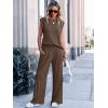 imageANRABESS Women 2 Piece Outfits Tank Top ampamp Palazzo Pants 2025 Summer Lounge Matching Sets Travel Vacation Beach ClothingDark Brown
