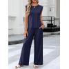 imageANRABESS Women 2 Piece Outfits Tank Top ampamp Palazzo Pants 2025 Summer Lounge Matching Sets Travel Vacation Beach ClothingNavy Blue