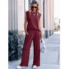imageANRABESS Women 2 Piece Outfits Tank Top ampamp Palazzo Pants 2025 Summer Lounge Matching Sets Travel Vacation Beach ClothingWine Red
