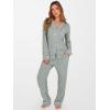 imageANRABESS Women Pajama Lounge Sets 2025 Fall 2 Piece Outfits Ribbed Long Sleeve Matching PJ Set Sleepwear LoungewearGreen