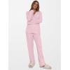imageANRABESS Women Pajama Lounge Sets 2025 Fall 2 Piece Outfits Ribbed Long Sleeve Matching PJ Set Sleepwear LoungewearPink