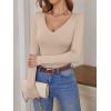 imageANRABESS Womens Fitted Sweaters 2025 Fall Long Sleeve V Neck Basic Tops Lightweight Knitted Slim Dressy Casual Work ShirtsLight Khaki