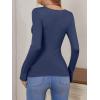 imageANRABESS Womens Fitted Sweaters 2025 Fall Long Sleeve V Neck Basic Tops Lightweight Knitted Slim Dressy Casual Work ShirtsNavy Blue
