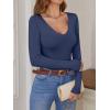 imageANRABESS Womens Fitted Sweaters 2025 Fall Long Sleeve V Neck Basic Tops Lightweight Knitted Slim Dressy Casual Work ShirtsNavy Blue