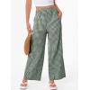 imageANRABESS Womens Gingham Striped Boxer Pants Pajama Lounge PJ Bottoms Plaid Wide Leg Casual Cute Fall Trousers with PocketsDeep Green White Plaid