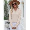 imageANRABESS Womens Long Sleeve Polo Sweaters Knit Button Shirt Lightweight Dressy Casual Basic Pullover Tops 2025 Fall FashionAlmond