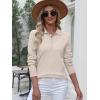 imageANRABESS Womens Long Sleeve Polo Sweaters Knit Button Shirt Lightweight Dressy Casual Basic Pullover Tops 2025 Fall FashionAlmond