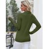 imageANRABESS Womens Long Sleeve Polo Sweaters Knit Button Shirt Lightweight Dressy Casual Basic Pullover Tops 2025 Fall FashionArmy Green