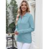 imageANRABESS Womens Long Sleeve Polo Sweaters Knit Button Shirt Lightweight Dressy Casual Basic Pullover Tops 2025 Fall FashionLight Blue