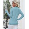 imageANRABESS Womens Long Sleeve Polo Sweaters Knit Button Shirt Lightweight Dressy Casual Basic Pullover Tops 2025 Fall FashionLight Blue