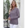 imageANRABESS Womens Long Sleeve Polo Sweaters Knit Button Shirt Lightweight Dressy Casual Basic Pullover Tops 2025 Fall FashionNutmeg