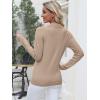 imageANRABESS Womens Long Sleeve Polo Sweaters Knit Button Shirt Lightweight Dressy Casual Basic Pullover Tops 2025 Fall FashionTan