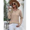 imageANRABESS Womens Long Sleeve Polo Sweaters Knit Button Shirt Lightweight Dressy Casual Basic Pullover Tops 2025 Fall FashionTan