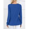 imageANRABESS Womens Long Sleeve Shirts V Neck Criss Cross Loose Fit Tops 2025 Fall Trendy Tees Dressy Casual Blouses TShirtsBlue