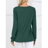 imageANRABESS Womens Long Sleeve Shirts V Neck Criss Cross Loose Fit Tops 2025 Fall Trendy Tees Dressy Casual Blouses TShirtsForest Green
