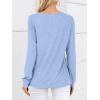 imageANRABESS Womens Long Sleeve Shirts V Neck Criss Cross Loose Fit Tops 2025 Fall Trendy Tees Dressy Casual Blouses TShirtsLight Blue