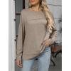 imageANRABESS Womens Long Sleeve T Shirts Split Side Tunic Tops 2025 Fall OutfitsLight Khaki