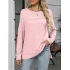 imageANRABESS Womens Long Sleeve T Shirts Split Side Tunic Tops 2025 Fall OutfitsPink