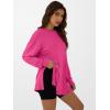imageANRABESS Womens Oversized Long Sleeve shirts Fall Workout Tunic Tops Athletic Gym Tshirts Soft Basic Tees 2025 OutfitsHot Pink