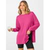 imageANRABESS Womens Oversized Long Sleeve shirts Fall Workout Tunic Tops Athletic Gym Tshirts Soft Basic Tees 2025 OutfitsHot Pink