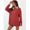 imageANRABESS Womens Oversized Long Sleeve shirts Fall Workout Tunic Tops Athletic Gym Tshirts Soft Basic Tees 2025 OutfitsOrange