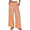 imageANRABESS Womens Gingham Striped Boxer Pants Pajama Lounge PJ Bottoms Plaid Wide Leg Casual Cute Fall Trousers with PocketsOrange White Plaid