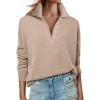 imageANRABESS Womens Long Sleeve Polo Sweaters Knit Button Shirt Lightweight Dressy Casual Basic Pullover Tops 2025 Fall FashionTan