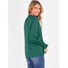imageANRABESS Blouse for Women Dressy Casual Puff Long Sleeve Shirts V Neck Satin Business Casual Work Tops 2025 Fall OutfitsForest Green