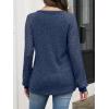 imageANRABESS Lace Long Sleeve Tops for Women 2025 Fall Business Casual V Neck Shirts Work Office Trendy Blouses Fashion OutfitsDark Blue