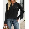 imageANRABESS Long Sleeve Shirts for Women Business Dressy Casual Tops V Neck Half Zipper Blouses 2025 Fall Fashion Work OutfitsBlack