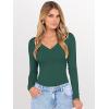 imageANRABESS Long Sleeve Shirts for Women V Neck Basic Tees Top Casual Going Out Tshirt Workout Outfits 2025 Fall Fashion ClothesDeep Green