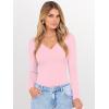 imageANRABESS Long Sleeve Shirts for Women V Neck Basic Tees Top Casual Going Out Tshirt Workout Outfits 2025 Fall Fashion ClothesLight Pink