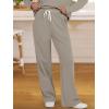 imageANRABESS Lounge Sets for Women 2 Piece Outfits Sweatsuit Set Fall V Neck Sweatshirts Wide Leg Pants TracksuitsKhaki