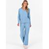 imageANRABESS Lounge Sets for Women Fuzzy Fleece Pajama Sets 2 Piece Outfits Cozy Sweater Matching Set 2025 Fall Winter LoungewearBlue