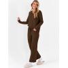 imageANRABESS Lounge Sets for Women Fuzzy Fleece Pajama Sets 2 Piece Outfits Cozy Sweater Matching Set 2025 Fall Winter LoungewearBrown