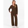imageANRABESS Lounge Sets for Women Fuzzy Fleece Pajama Sets 2 Piece Outfits Cozy Sweater Matching Set 2025 Fall Winter LoungewearBrown