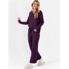 imageANRABESS Lounge Sets for Women Fuzzy Fleece Pajama Sets 2 Piece Outfits Cozy Sweater Matching Set 2025 Fall Winter LoungewearDeep Viole