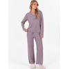 imageANRABESS Lounge Sets for Women Fuzzy Fleece Pajama Sets 2 Piece Outfits Cozy Sweater Matching Set 2025 Fall Winter LoungewearPurple